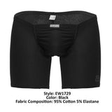 ErgoWear EW1729 FEEL GR8 Cotton Boxer Briefs Color Black