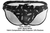 ErgoWear EW1763 FEEL SW Swim Briefs Color Black-White