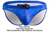 ErgoWear EW1767 X4D SW Swim Briefs Color Blue-Sunglasses