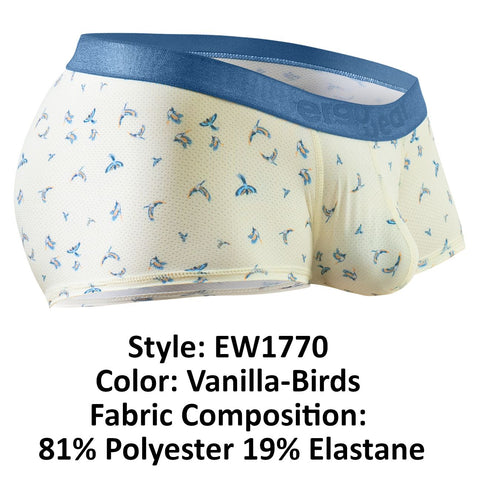 ErgoWear EW1770 SLK SE Trunks Color Vanilla-Birds
