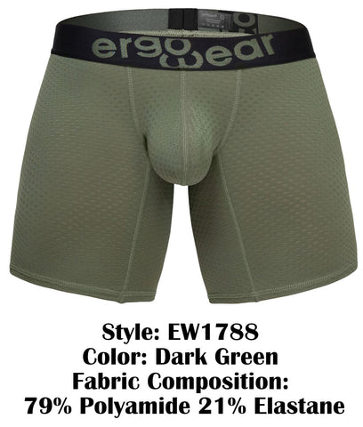 ErgoWear EW1788 MAX FLOW Boxer Briefs Color Dark Green
