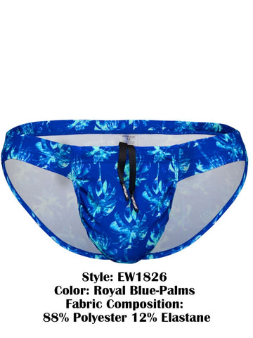 ErgoWear EW1826 FEEL SW Swim Bikini Color Royal Blue-Palms