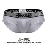 HAWAIR 41962 Cotton blend Briefs Color White-01