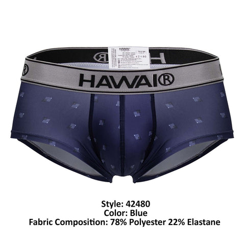 HAWAIR 42480 Printed Microfiber Briefs Color Blue