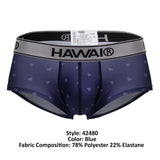 HAWAIR 42480 Printed Microfiber Briefs Color Blue
