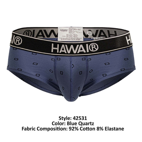 HAWAIR 42531 Cotton blend Briefs Color Blue Quartz