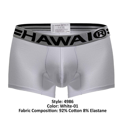 HAWAIR 4986 Cotton blend Trunks Color White-01