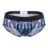 HAWAI 42192 Printed Microfiber Hip Briefs Color Dark Blue