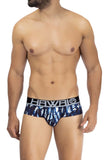 HAWAI 42192 Printed Microfiber Hip Briefs Color Dark Blue