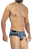 HAWAI 42192 Printed Microfiber Hip Briefs Color Dark Blue