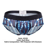 HAWAI 42192 Printed Microfiber Hip Briefs Color Dark Blue