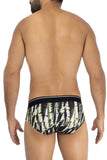 HAWAI 42192 Printed Microfiber Hip Briefs Color Military Green