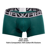 HAWAI 4986 Solid Athletic Trunks Color Green