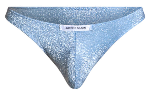 JUSTIN+SIMON XSJ01 Classic Bikini Color Lurex Blue