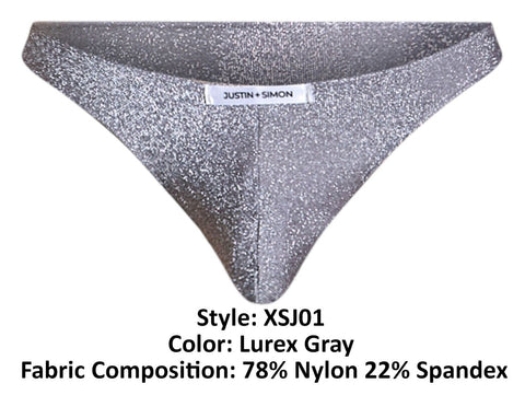 JUSTIN+SIMON XSJ01 Classic Bikini Color Lurex Gray