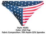 JUSTIN+SIMON XSJ01 Classic Bikini Color USA Flag
