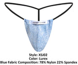 JUSTIN+SIMON XSJ02 Classic G-String Color Lurex Blue