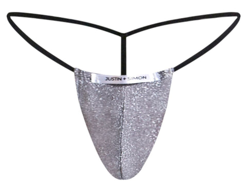 JUSTIN+SIMON XSJ02 Classic G-String Color Lurex Gray