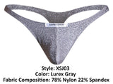 JUSTIN+SIMON XSJ03 Classic Thongs Color Lurex Gray