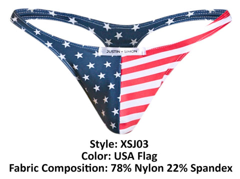 JUSTIN+SIMON XSJ03 Classic Thongs Color USA Flag