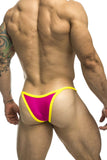 JUSTIN+SIMON XSJ12 Bikini One Color Hot Pink