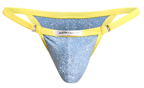 JUSTIN+SIMON XSJ12 Bikini Color Lurex Blue