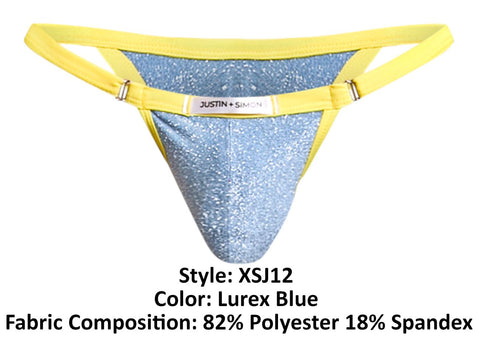 JUSTIN+SIMON XSJ12 Bikini Color Lurex Blue