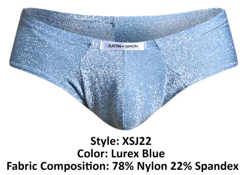 JUSTIN+SIMON XSJ22 Cheek Briefs Color Lurex Blue
