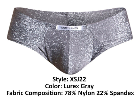 JUSTIN+SIMON XSJ22 Cheek Briefs Color Lurex Gray