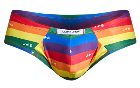 JUSTIN+SIMON XSJ22 Cheek Briefs Color Pride Flag
