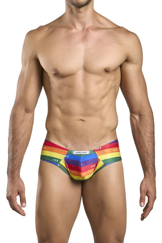 JUSTIN+SIMON XSJ22 Cheek Briefs Color Pride Flag