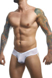 JUSTIN+SIMON XSJ22 Cheek Briefs Color White Mesh