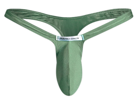 JUSTIN+SIMON XSJBU02 Bulge Thongs Color New Green
