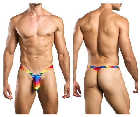 JUSTIN+SIMON XSJBU02 Bulge Thongs Color Pride Flag