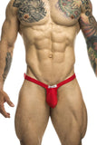 JUSTIN+SIMON XSJBU02 Bulge Thongs Color Red