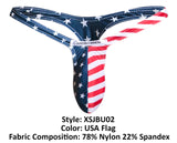 JUSTIN+SIMON XSJBU02 Bulge Thongs Color USA Flag
