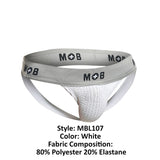 MaleBasics MBL107 MOB Classic Fetish Jock 3 Inches Jockstrap Color White