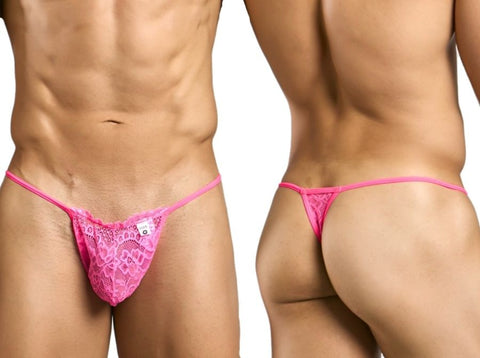 MaleBasics MBL27 Lace Thongs Color Hot Pink