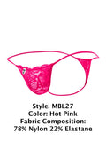 MaleBasics MBL27 Lace Thongs Color Hot Pink