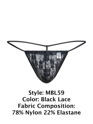 MaleBasics MBL59 Lace G-String Color Black Lace