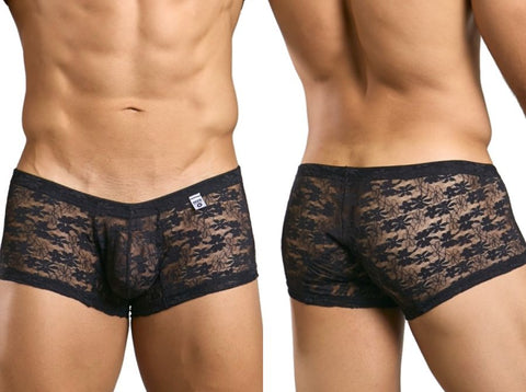 MaleBasics MBL78 Lace Trunks Color Black Lace