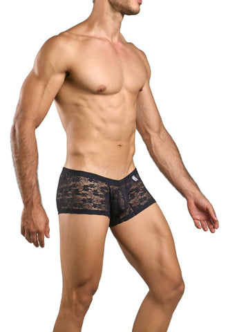 MaleBasics MBL78 Lace Trunks Color Black Lace