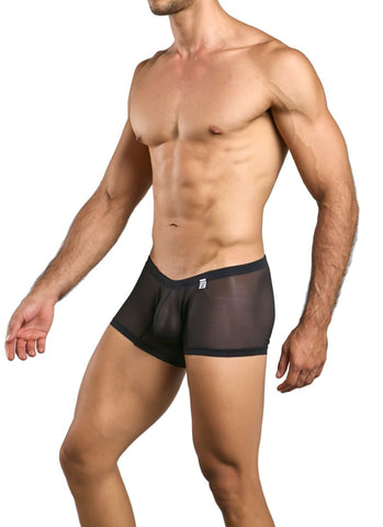 MaleBasics MBL78 Lace Trunks Color Black Mesh
