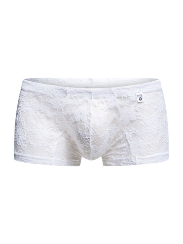 MaleBasics MBL78 Lace Trunks Color White Lace