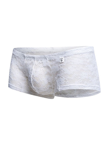 MaleBasics MBL78 Lace Trunks Color White Lace