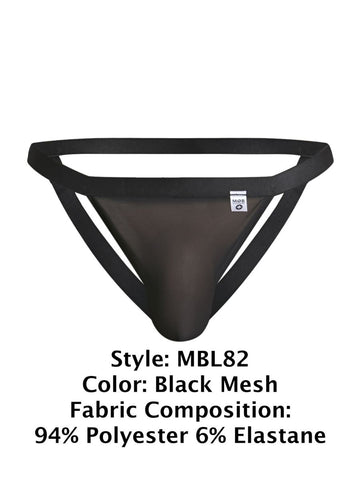 MaleBasics MBL82 Sexy Jockstrap Color Black Mesh