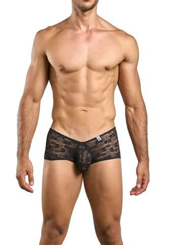 MaleBasics MBL83 Loop Cheeky Trunks Color Black Lace