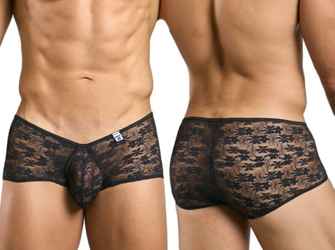 MaleBasics MBL83 Loop Cheeky Trunks Color Black Lace