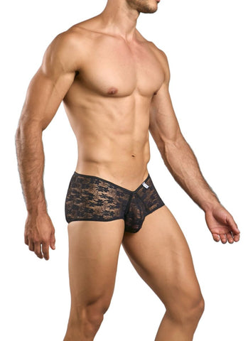 MaleBasics MBL83 Loop Cheeky Trunks Color Black Lace