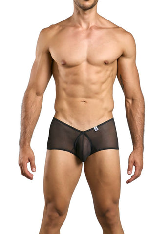 MaleBasics MBL83 Loop Cheeky Trunks Color Black Mesh
